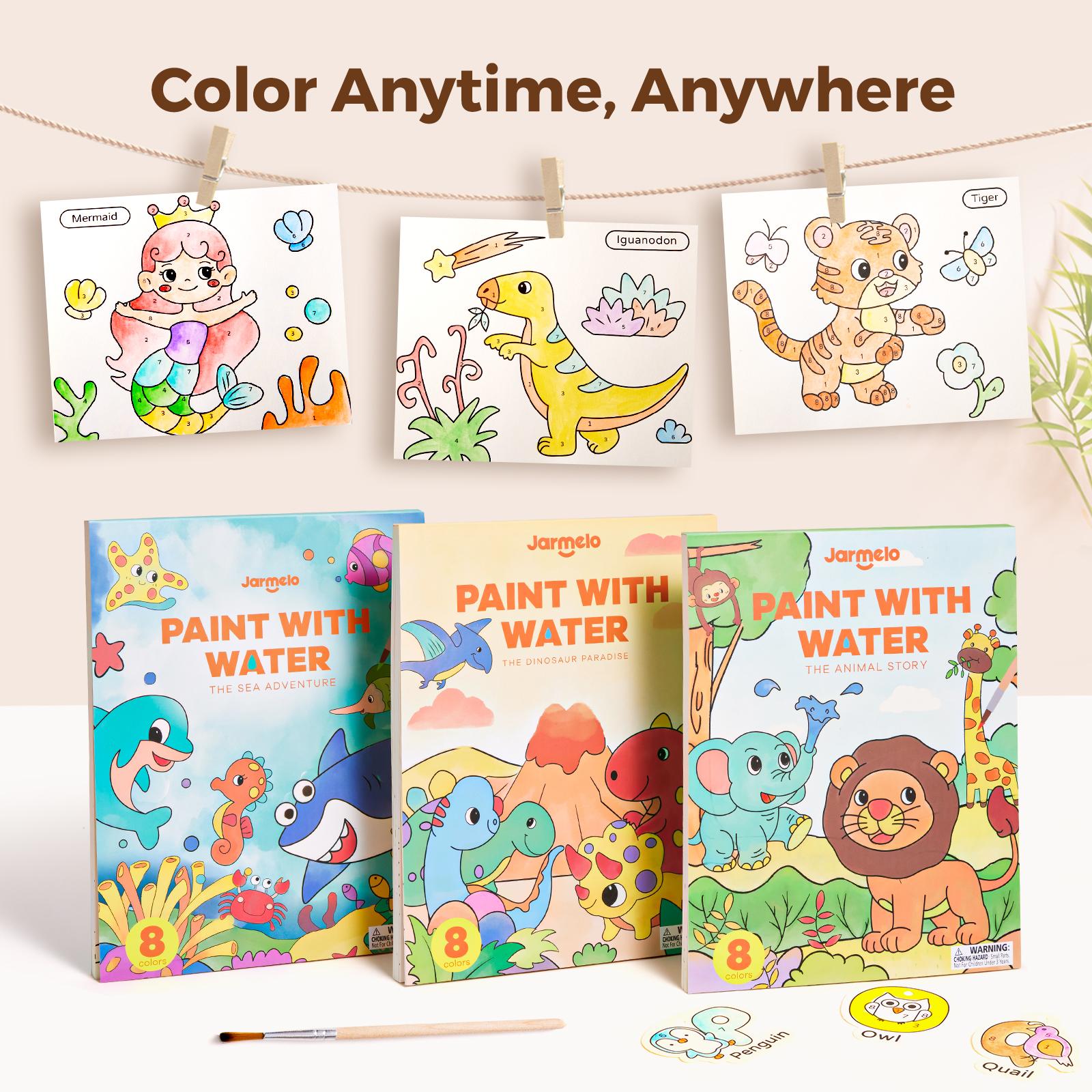 Jar Melo Paint with Water Coloring Books, Kids Watercolor Painting Sets Mess Free Art Craft Drawing Toddler Activities Toy Easter Gifts Jar Melo Paint with Water Coloring Books, Kids Watercolor Painting Sets Mess Free Art Craft Drawing Toddler Activities Toy Easter Gifts