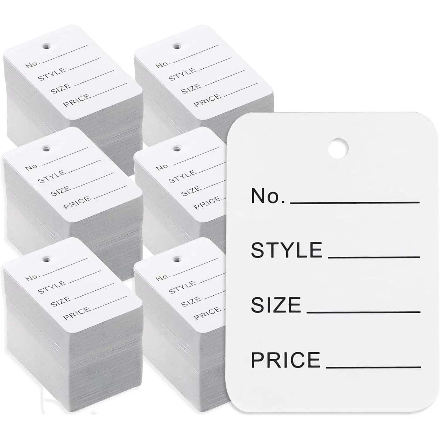 3000 Pcs White Paper Price Tags, 1.94" X 1.38" | Clothes Size Tags Coupon Tags,Making Tag White Store Tags Clothing Tags with Box Package