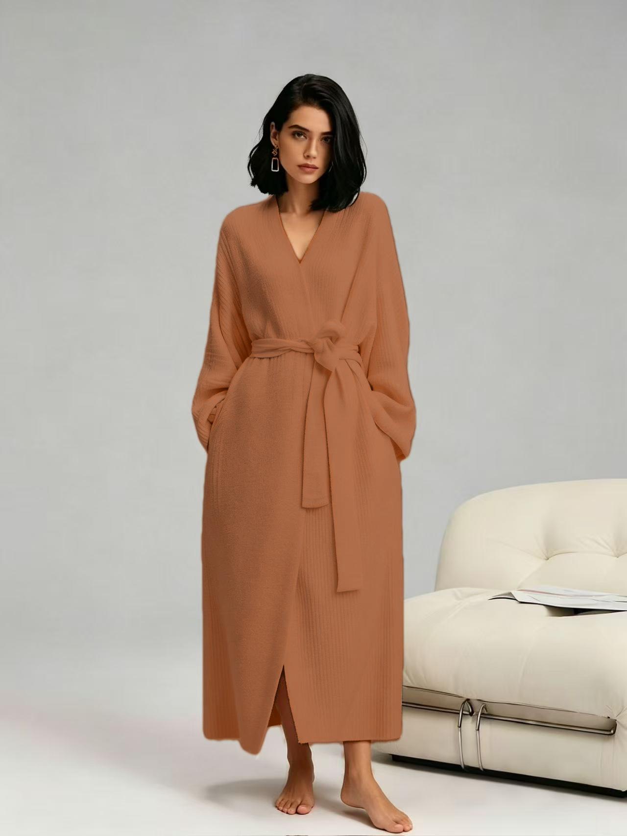 【COZY Soft Plush Feel】Women's Double-Sided Fleece Robe|Thickened Long Plush Loungewear|Warm Flannel Pajamas for Fall & Winter|Soft, Cozy, and Wearable Indoors & Outdoors 【COZY Soft Plush Feel】Women's Double-Sided Fleece Robe|Thickened Long Plush Loungewear|Warm Flannel Pajamas for Fall & Winter|Soft, Cozy, and Wearable Indoors & Outdoors