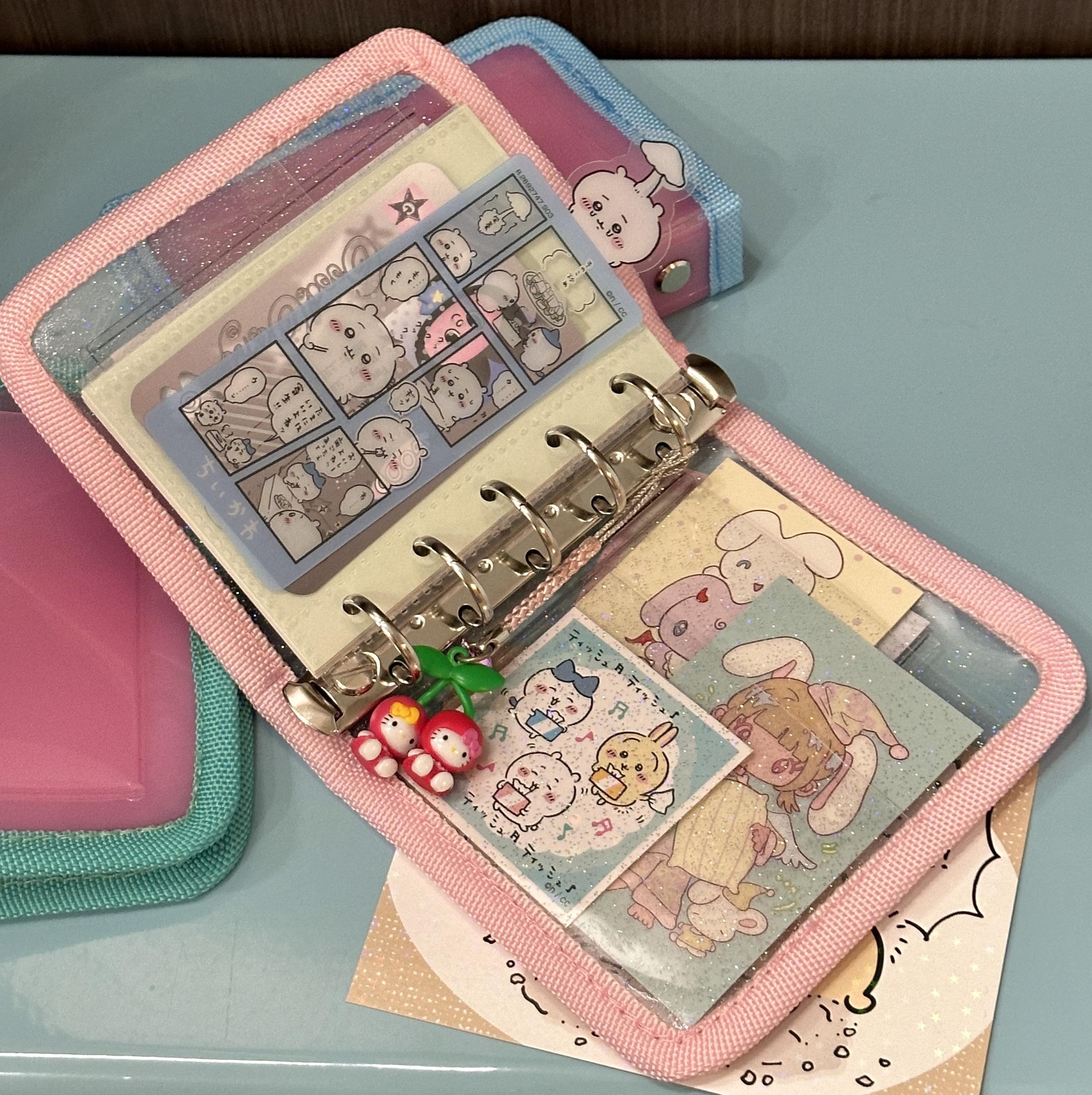Original ooegg Denim Heart M5 Binder Kpop Photocard Holder with Elastic Band Photo Card Collection Book Idol Photo Album m5 다이어리
