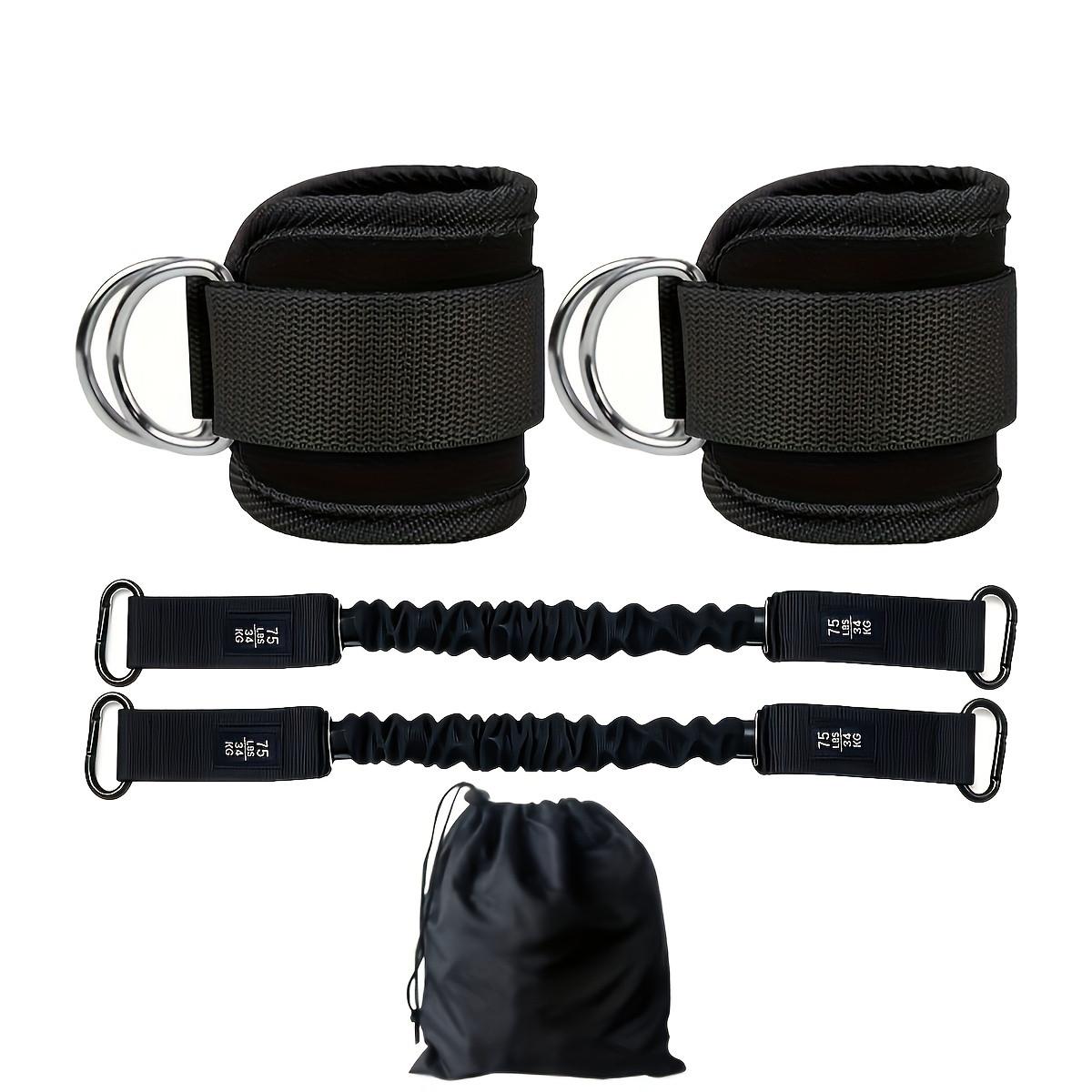 5-Piece Ankle Resistance Band Set with D-Ring, Leg Kick Training Cables, Butt Sculpting Equipment for Hip and Thigh Workout