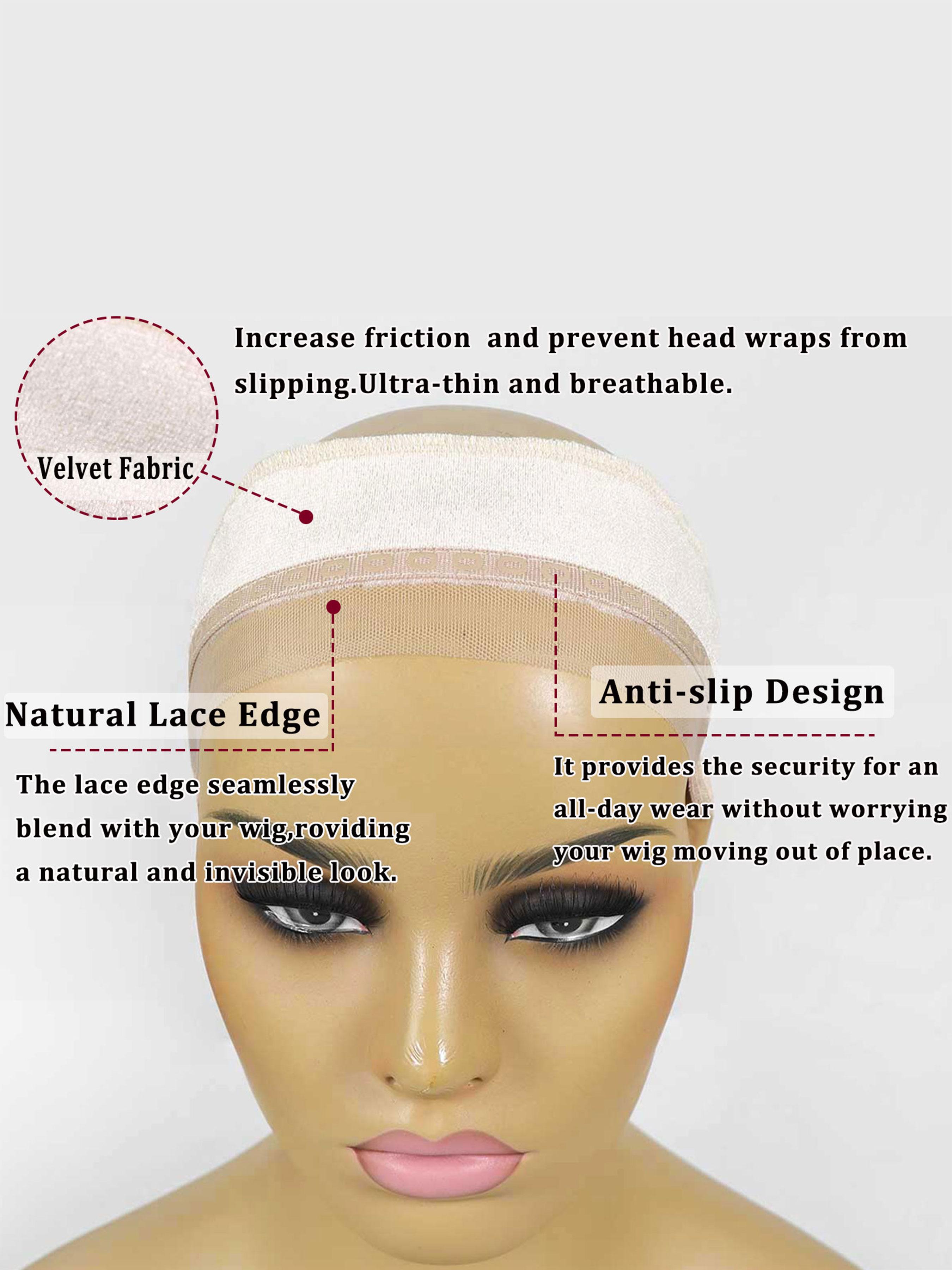 Premium Lace Wig Grip Band Adjustable Glueless Velvet Headband Secure Wig Grip Headband With Lace Velvet With Silicone Headband  main image 2