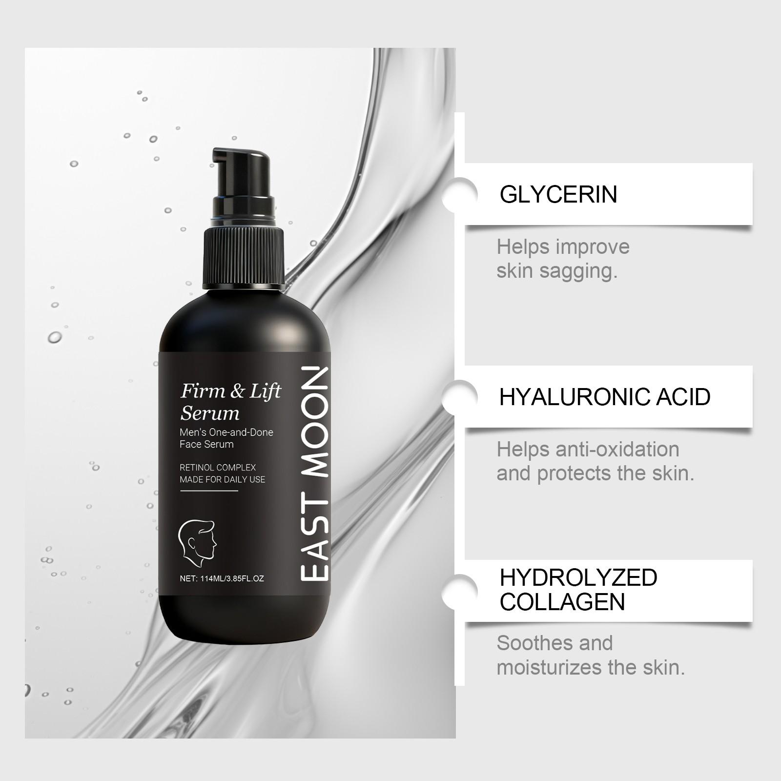 East Moon Men's Facial Hydrating Essence, Gentle Moisturizing Serum, Daily Use for Soft and Smooth Skin, Nourishing Face Care