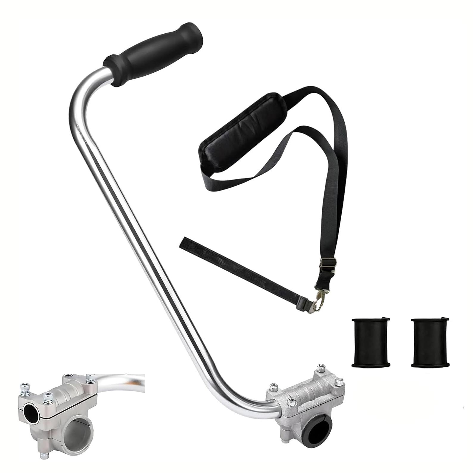 Weed Eater Handle Extension, String Trimmer Grip Back Saver with Shoulder Strap Harness, Universal Weedeater Attachments for Lawn Care, Landscaping, Yard Trimming Edging, Grass Trimmer Accessories