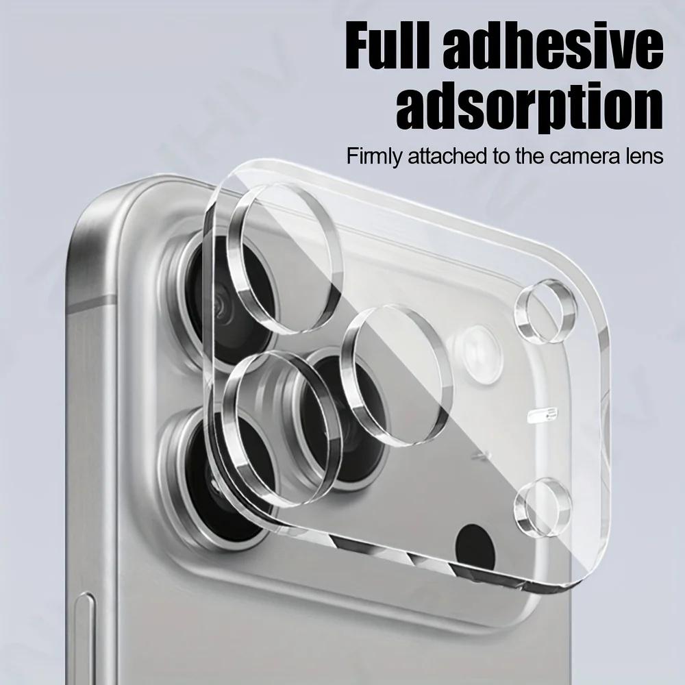 3pcs HD Camera Lens Tempered Glass Protectors Compatible With 17 Pro Max 16 Pro Max 15 Pro Max 16E 16 15 14 12 9H Hardness, Scratch Resistance, Easy Installation, Full Coverage, HD Clear, Protection, Protective, Accessories