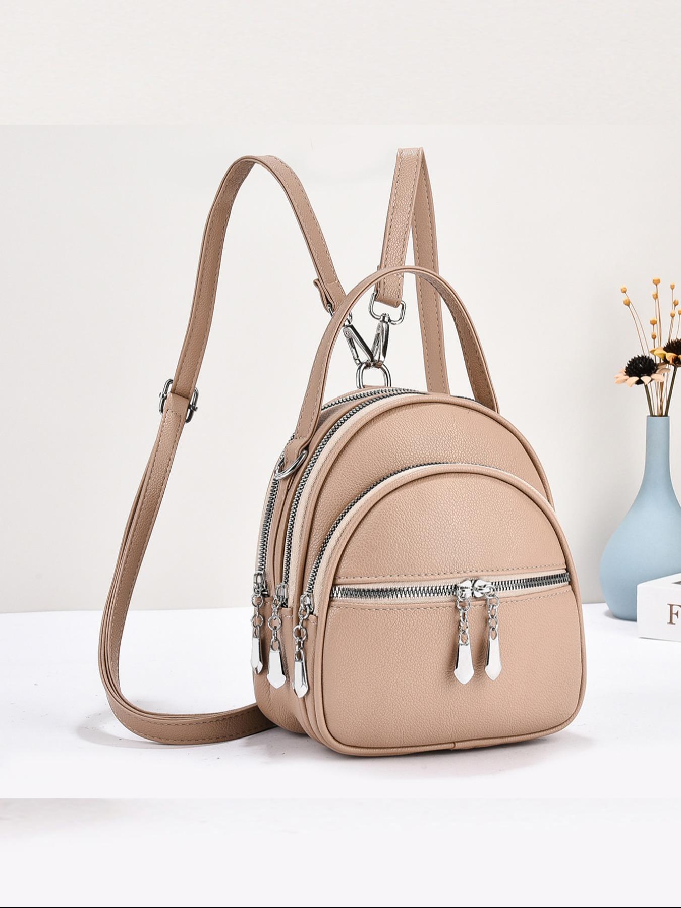 New Simple Women's Backpack Classic Elegant Fashion Durable Easy Carry Versatile Casual All-Seasons Large Capacity Suitable for Travel Shopping