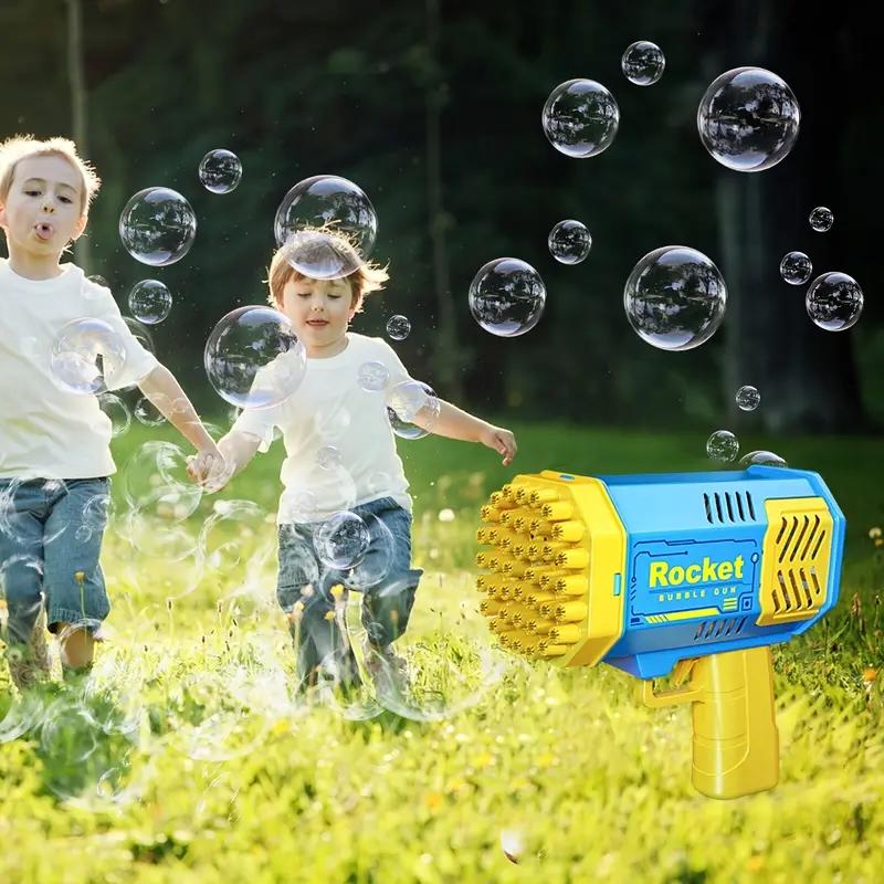 40 Hole Automatic Bubble Machine Gatling Space Outdoor Toy Rocket Launcher Bubble Blower, Fun Kids Play Equipment, Perfect for Parties & Events