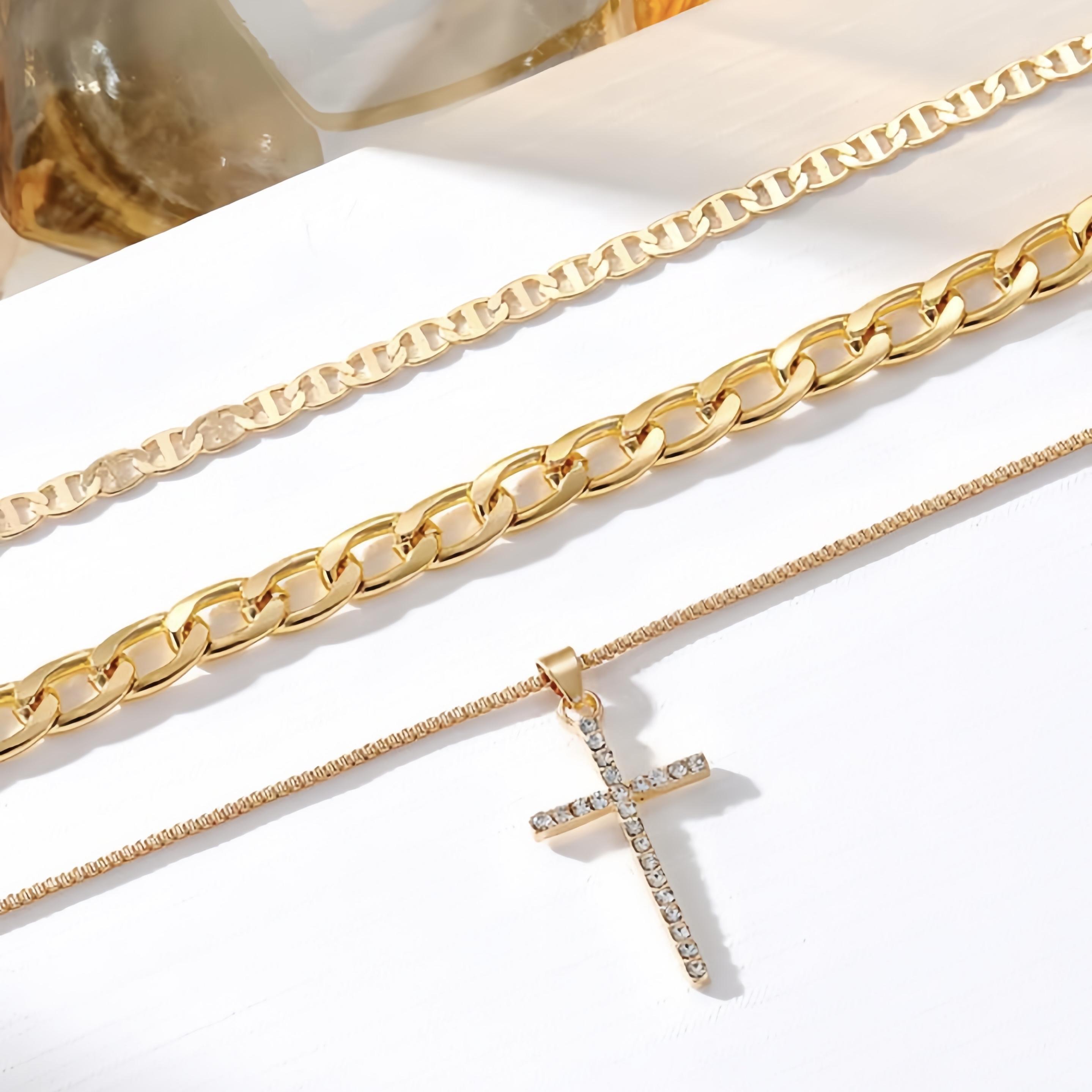 Tasiso Layered Gold Necklaces for Women 14K Gold Plated Chain Necklace Set with Pendant and Letter Charm, Chunky Gold Trendy Jewelry for Women safety pin necklace safety pin necklace y2kaccessories mother's day gift Tasiso Layered Gold Necklaces for Women 14K Gold Plated Chain Necklace Set with Pendant and Letter Charm, Chunky Gold Trendy Jewelry for Women safety pin necklace safety pin necklace y2kaccessories mother's day gift