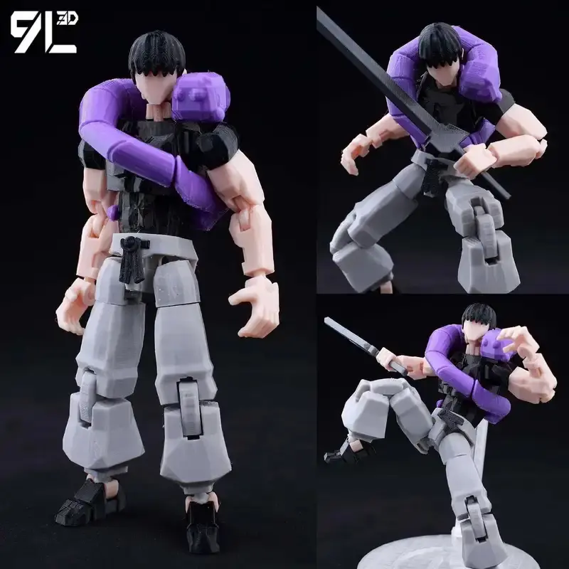 9L3D Printed Lucky Dummy 13 Jujutsu Kaisen Fushiguro Toji Anime Multi-Jointed Shapeshift Toys Action Figures Mannequin Model