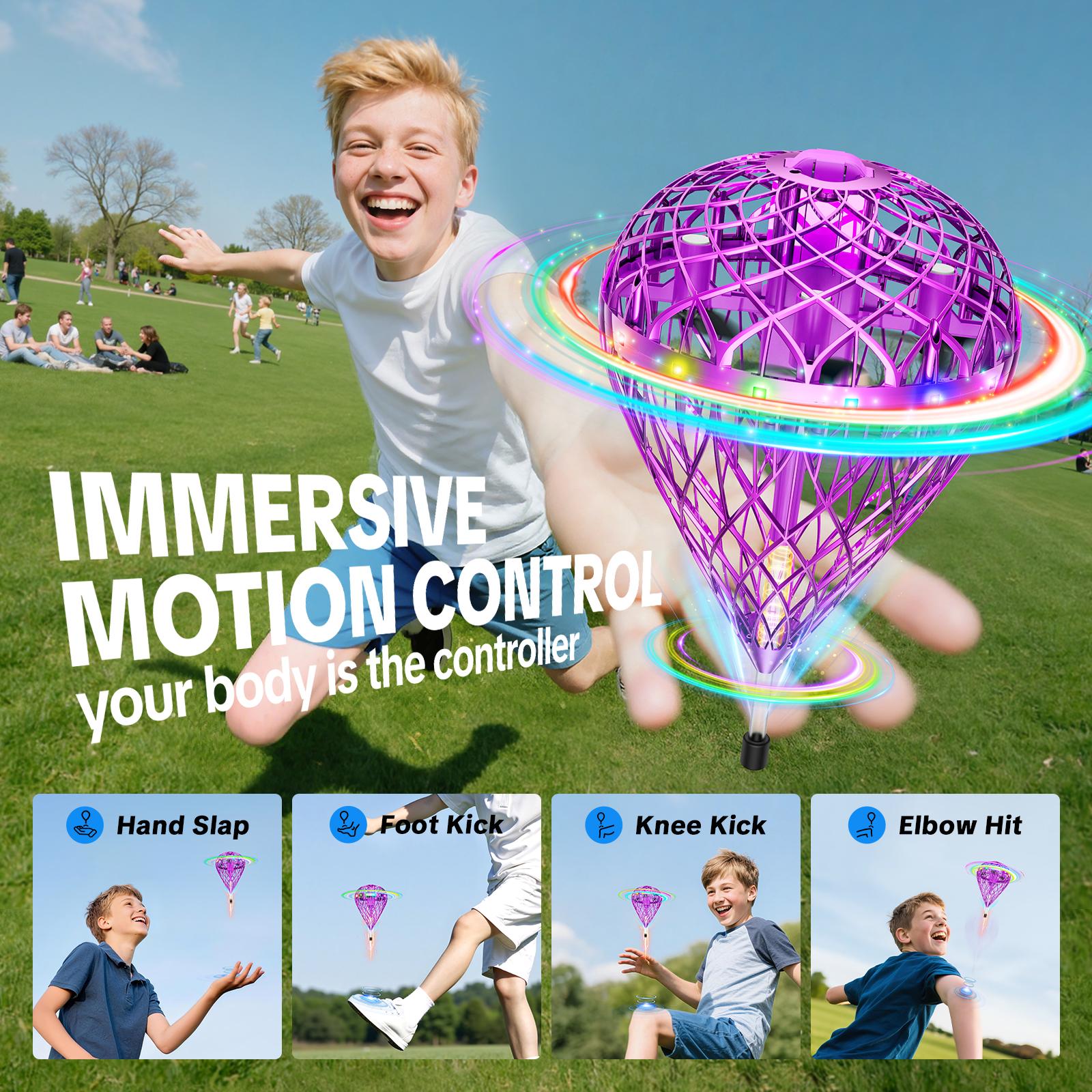 Flystars Flying Bouncing Ball Toys 2026, Cosmic Galaxy Hove Orb Ball Hand Controlled Leap Drone with LED Lights, 3D Flips Cool Spinner Outdoor Indoor Toy Gifts for 6+ Year Old Boys Girls Teens Flystars Flying Bouncing Ball Toys 2026, Cosmic Galaxy Hove Orb Ball Hand Controlled Leap Drone with LED Lights, 3D Flips Cool Spinner Outdoor Indoor Toy Gifts for 6+ Year Old Boys Girls Teens