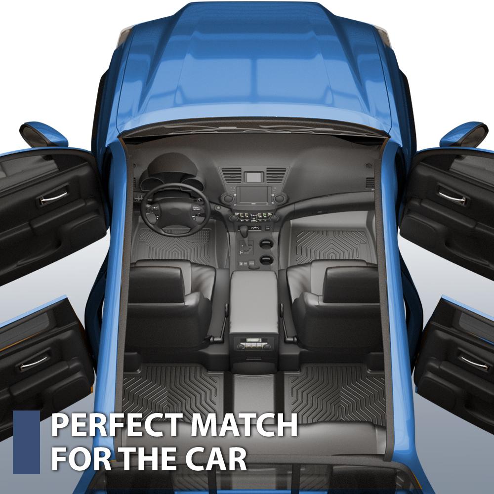 CROSSDESIGN Floor Mats Fit For 16-21 Honda Civic Sedan & Hatchback Coupe Liners All-Weather Protection Anti-Slip