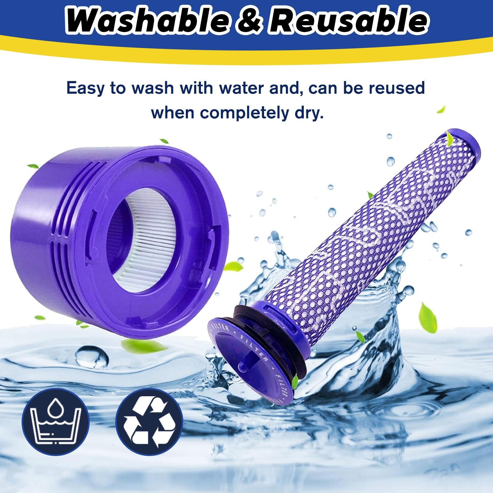 Dyson V7/v8 Vacuum Cleaner Replacement Parts Set, Hepa Filter & Pre/post Filters Compatible with Animal/absolute Models