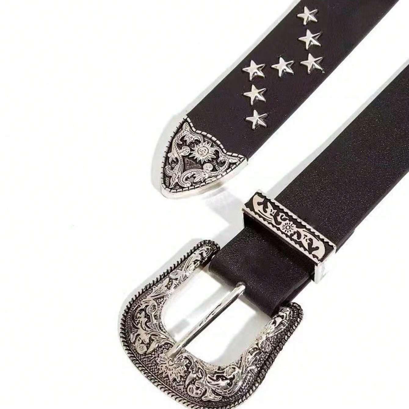 Women's Star Buckle Western Style Belt, Perfect for Summer, School Fall, Halloween, Stylish Accessory for Various Occasions