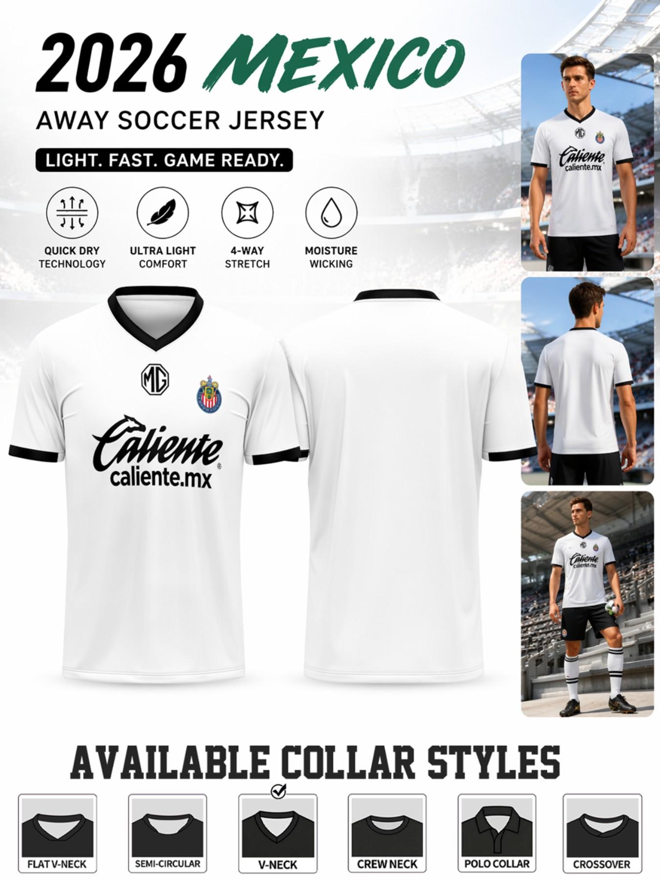 2026 Mexico Soccer Jersey, Mexico Soccer Shirt, Short Sleeve High-Performance Football Top, Lightweight Football Jersey, Quick-Dry Breathable Sportswear, Ideal for Training and Casual Wear