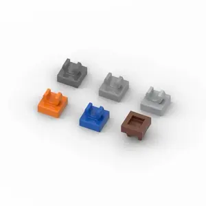 50pcs MOC Parts 15712 44842 Tile Modified 1 x 1 with Open O Clip Compatible Bricks DIY Assmble Particle Kid Toy Building Blocks