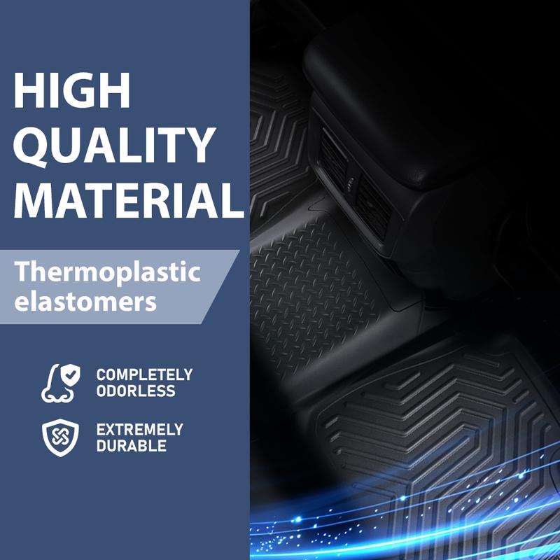 TPE Car Floor Mats Rubber Liners Fit for 07-13 Chevrolet Silverado/gmc Sierra 1500,All Weather Floor Mats Rubber Liners,Waterproof Anti-slip Durable Floor Mats Upgraded Version Truck