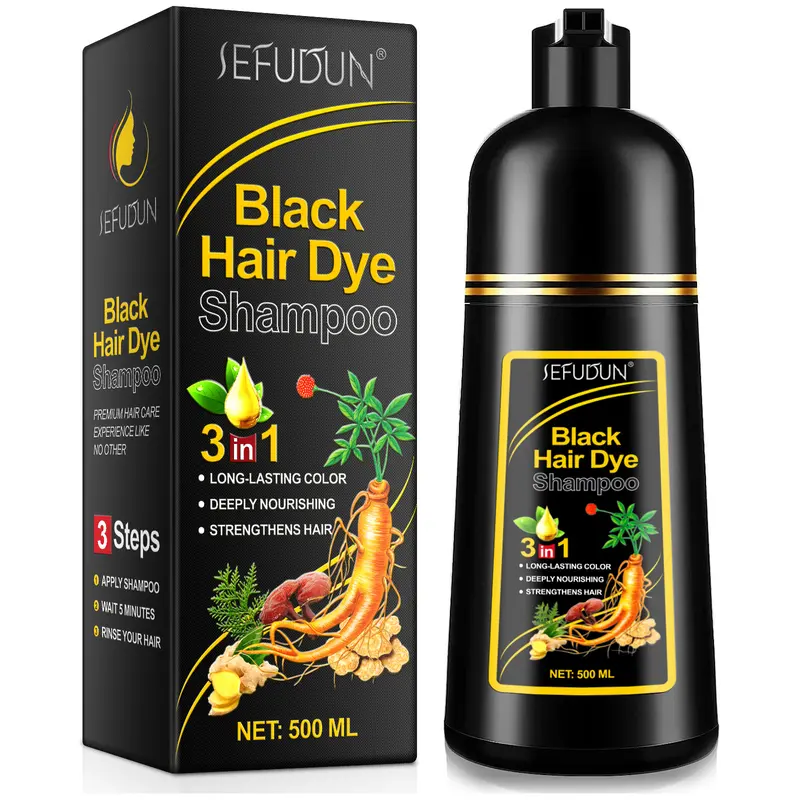 SEFUDUN 3-in-1 Hair Color Shampoo, Hair Dye Shampoo provides coverage for gray hair, covering at the roots, temples, and all over, the color looks natural and lasts, with natural results