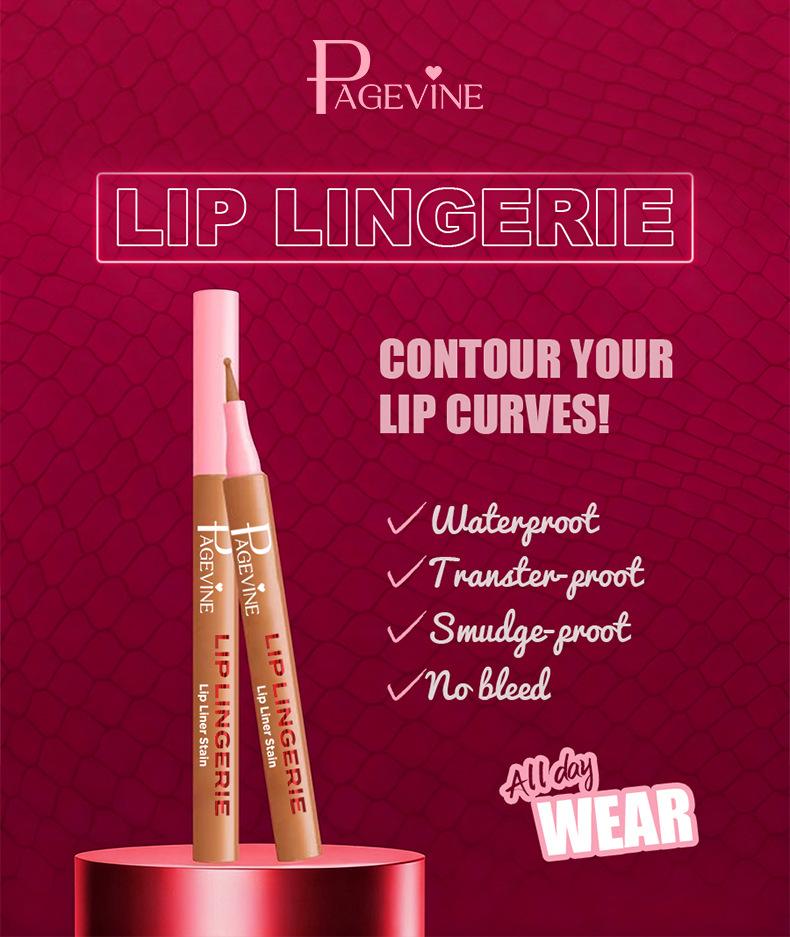 Waterproof Lip Liner Stain Long Lasting Smudgeproof Nude Lip Pencil Precise Contour All Day Wear Transfer Proof Beige Tan
