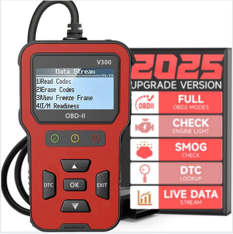 Eobd Car Diagnostic tool-Auto repair-Enhanced Engine Fault Code Reader and Resetter, Suitable for Mode 6/Mode 8 Vehicles Produced After 1996, No Battery Required