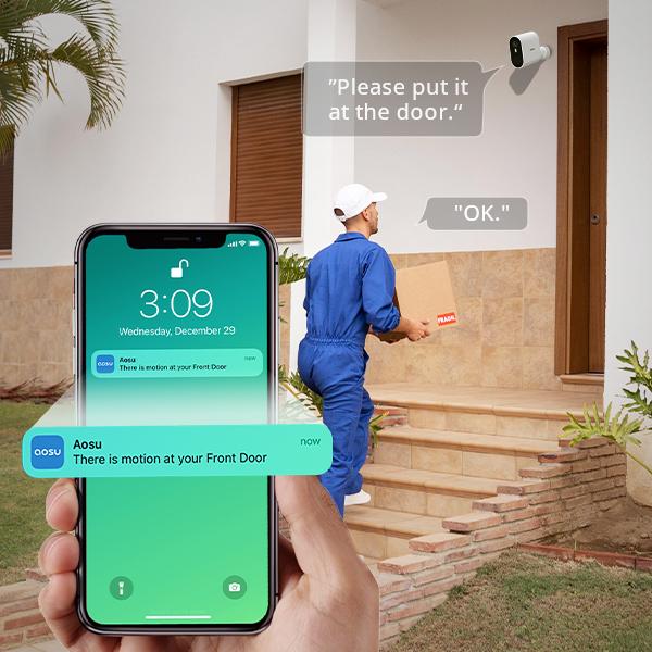 AOSU Solar Security Camera System Wireless Outdoor - No Subscription, 32GB Local Storage on Homebase, 2K, 166° Ultra-Wide View, Spotlight, Support 5G WiFi and Alexa & Google Assistant AOSU Solar Security Camera System Wireless Outdoor - No Subscription, 32GB Local Storage on Homebase, 2K, 166° Ultra-Wide View, Spotlight, Support 5G WiFi and Alexa & Google Assistant