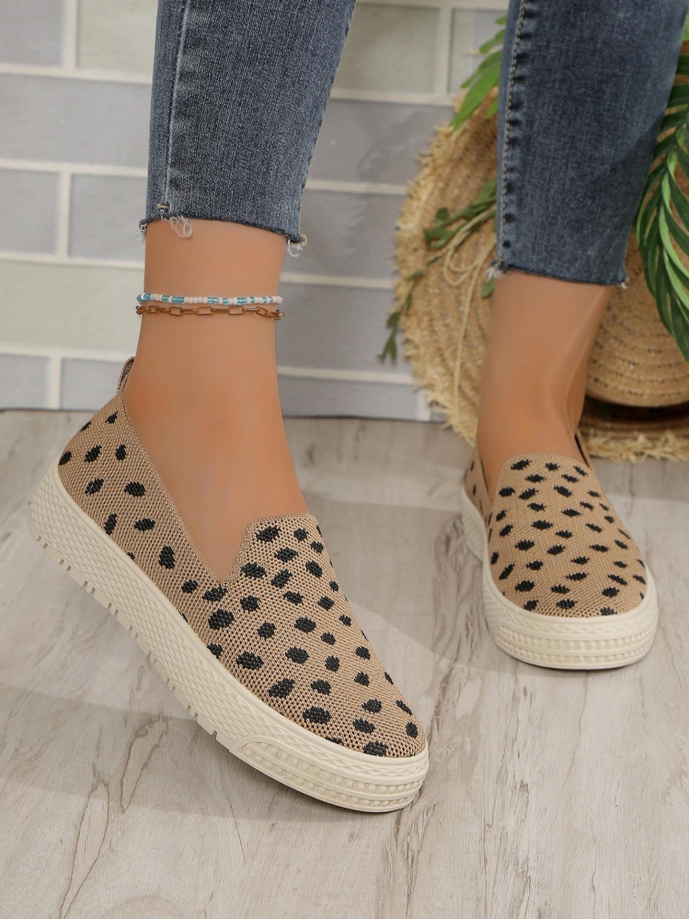Women's Casual Comfortable Breathable Slip-On Flat Shoes, Lightweight Soft Versatile Footwear, Textile Upper Eva Sole, Plain Style
