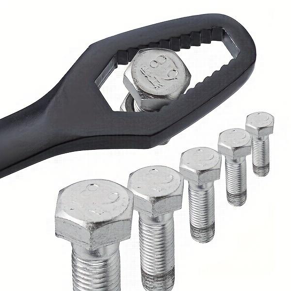 1pc8-24mm New Multi-functional Double Head Wrench Household Tools Universal Self-tightening Adjustable Special-shaped Wrench Portable Hand Tools Multipurpose Black 3.5mm Thick Torx Wrench, Adjustable Self-Tightening Dual-Head Spanner