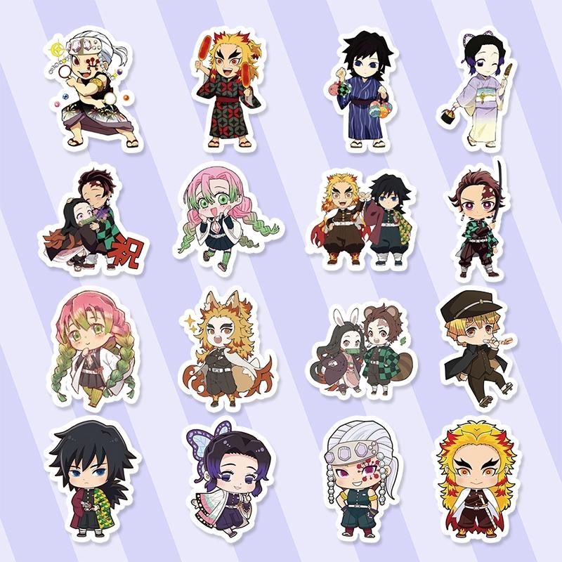 74 Pcs Demon Slayer Anime Stickers, Perfect for Phone Cases, Laptops, Skateboards, DIY Crafts, Customizable Gear