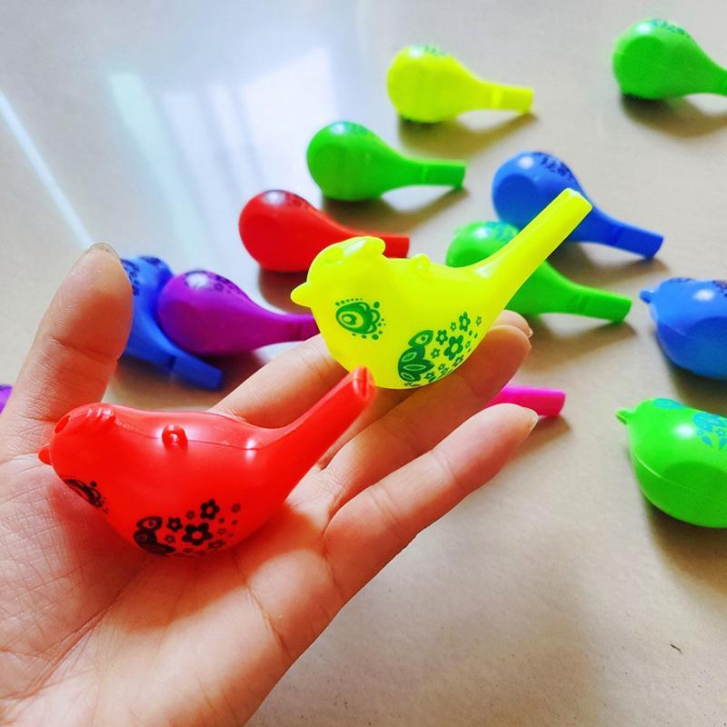 10PCS Colored Water Bird Whistles Outdoor Sports Funny Party Novelty Musical Puzzle Toy for Girls And Boys