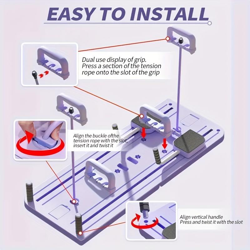 8-in-1 Multi-Functional Foldable Pilates Board, 24 Non-Slip Feet, Small Space Storage for Living Room, Bedroom, Gym, Yoga Room
