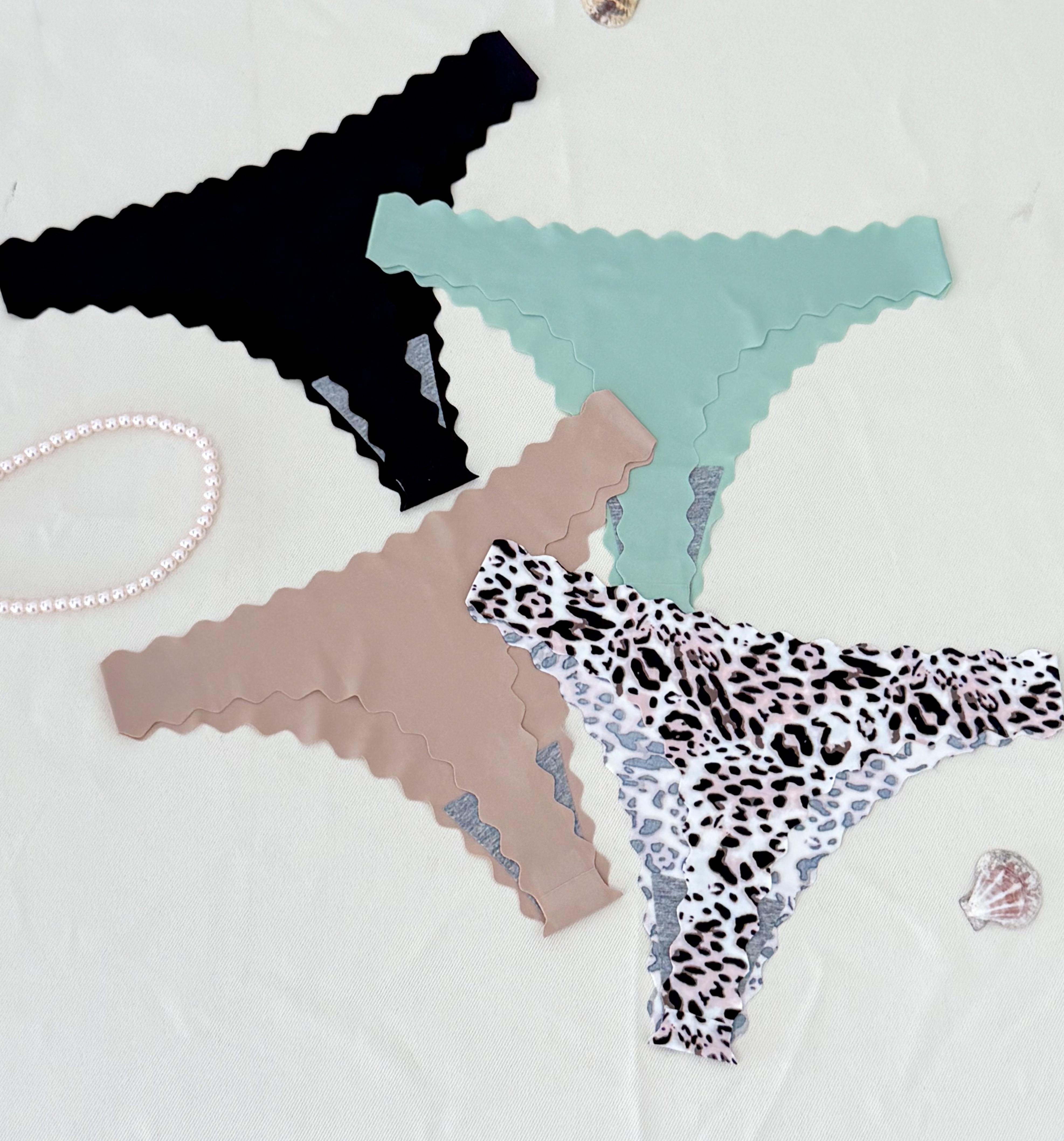 20-10 Pack Seamless Thongs for Women No Show Thong Underwear Soft Pastel Panty Regular Fit Panties Scallop Trim Knicker Multiple Colors Print Womenswear Style Everyday  seamless french cut Seamless Camel Toe Cover Thongs  lady comfort basic minimalist