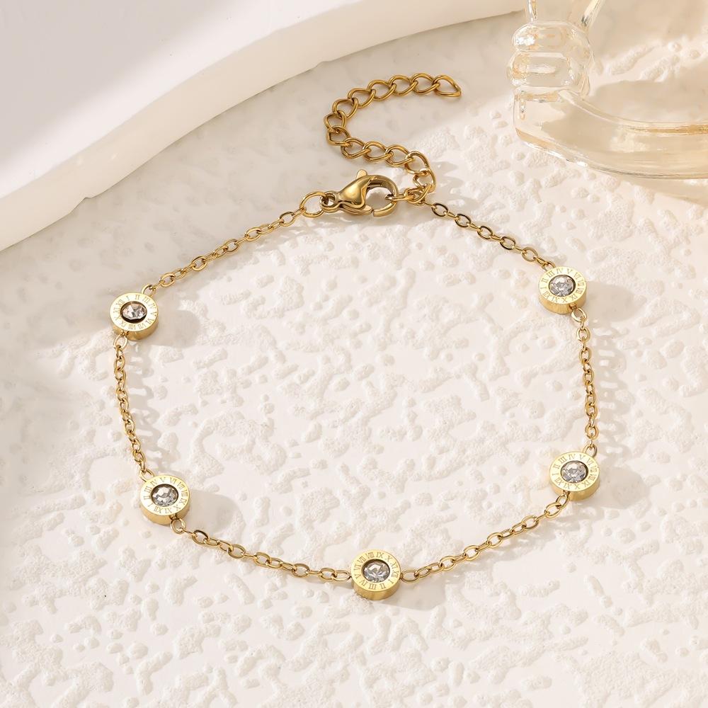 Elegant Gold CZ Circle Jewelry Set, Minimalist Cubic Zirconia Pendant Necklace Bracelet Earrings, Daily & Party Wear Accessory