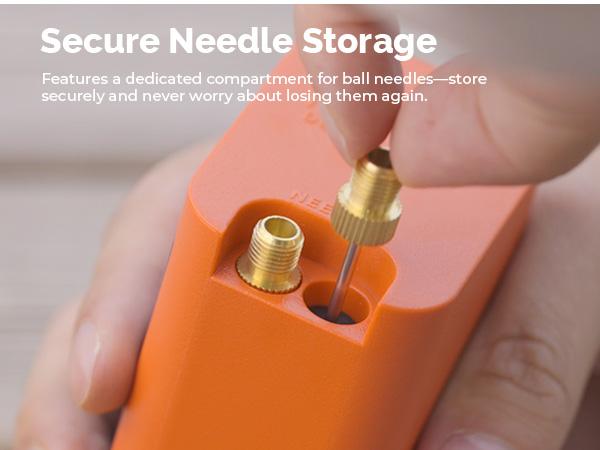 Etenwolf Electric Ball Pump 3200mAh, Auto Stop & Deflate, ±0.3 PSI Gauge for Basketball, Soccer & Volleyball – Precision Inflation, No More Guessing, Standby for 2 Years (Vivid Orange)