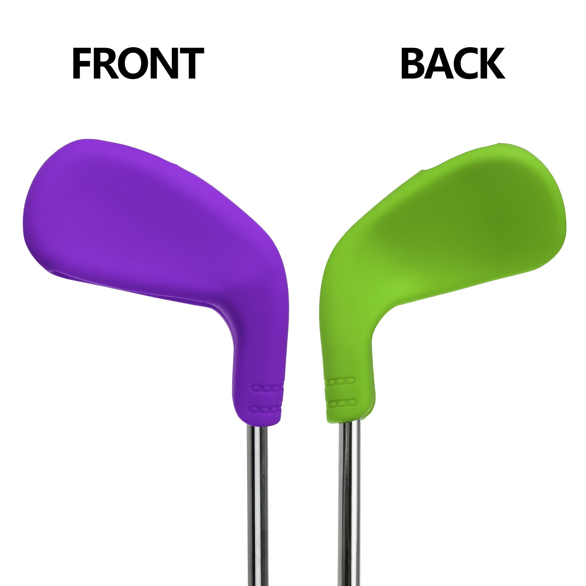1 PC golf club head cover,Made from flexible silicone material, featuring a numbered opening for easy application and removal.Suitable for various iron models.Available in 10 colors.