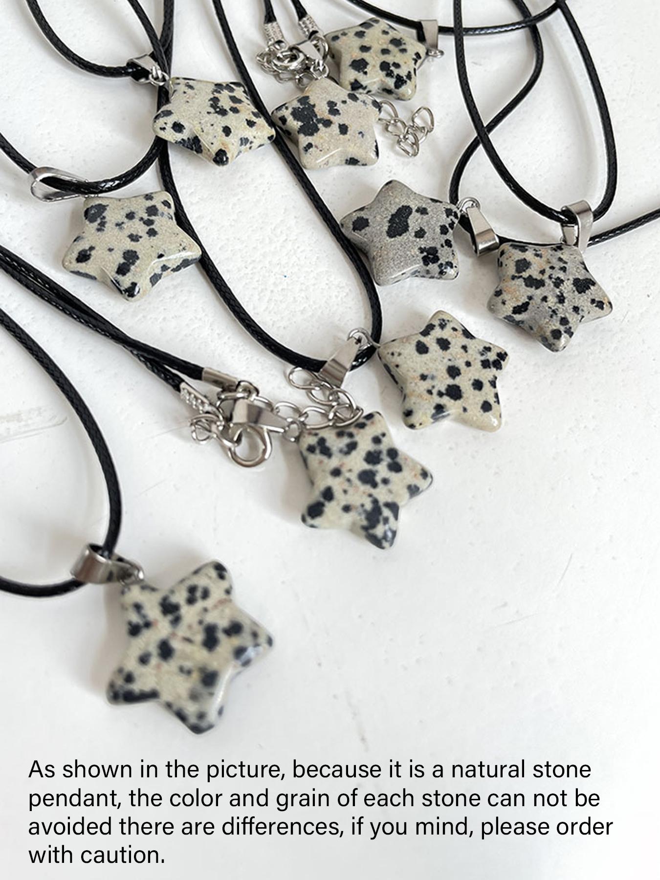 Natural Stone Star Design Pendant Necklace for Women, 8 Counts Y2K Style Necklace Set, Fashion Jewelry for Party, Daily Decor, Trendy All-match & Exquisite Jewelry for Birthday Gift, Mothers Day Gift Ideas