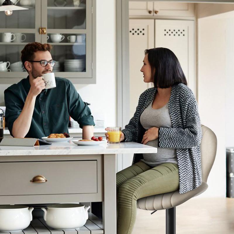 Bar Stools Set of 2 Modern Swivel Bar Chairs, Barstools Counter Height with High Backrest, Easy 3-5 Minute Assembly for Bar, Kitchen, Dining Room Beige Bar Stools Set of 2 Modern Swivel Bar Chairs, Barstools Counter Height with High Backrest, Easy 3-5 Minute Assembly for Bar, Kitchen, Dining Room Beige