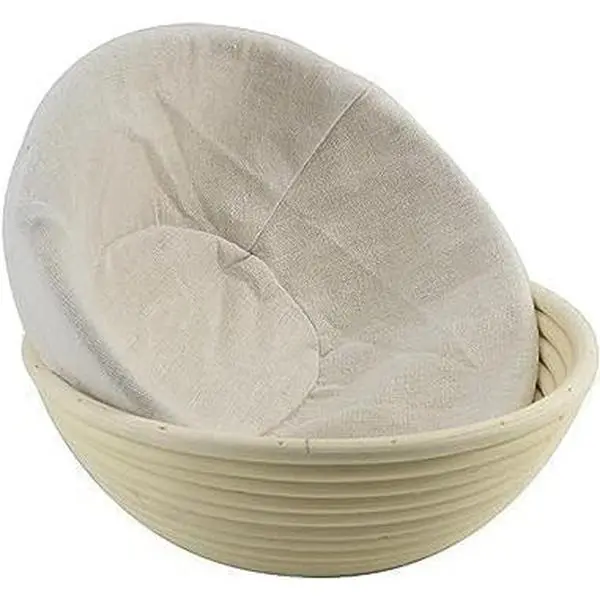 9 Inch Proofing Bread Basket Cloth,  Breathable Liner  Flax Banneton Proofing Bread Cloth, Round Baking supplies Bread Proofing Baskets,Baking Tools and Accessories (9 inch)