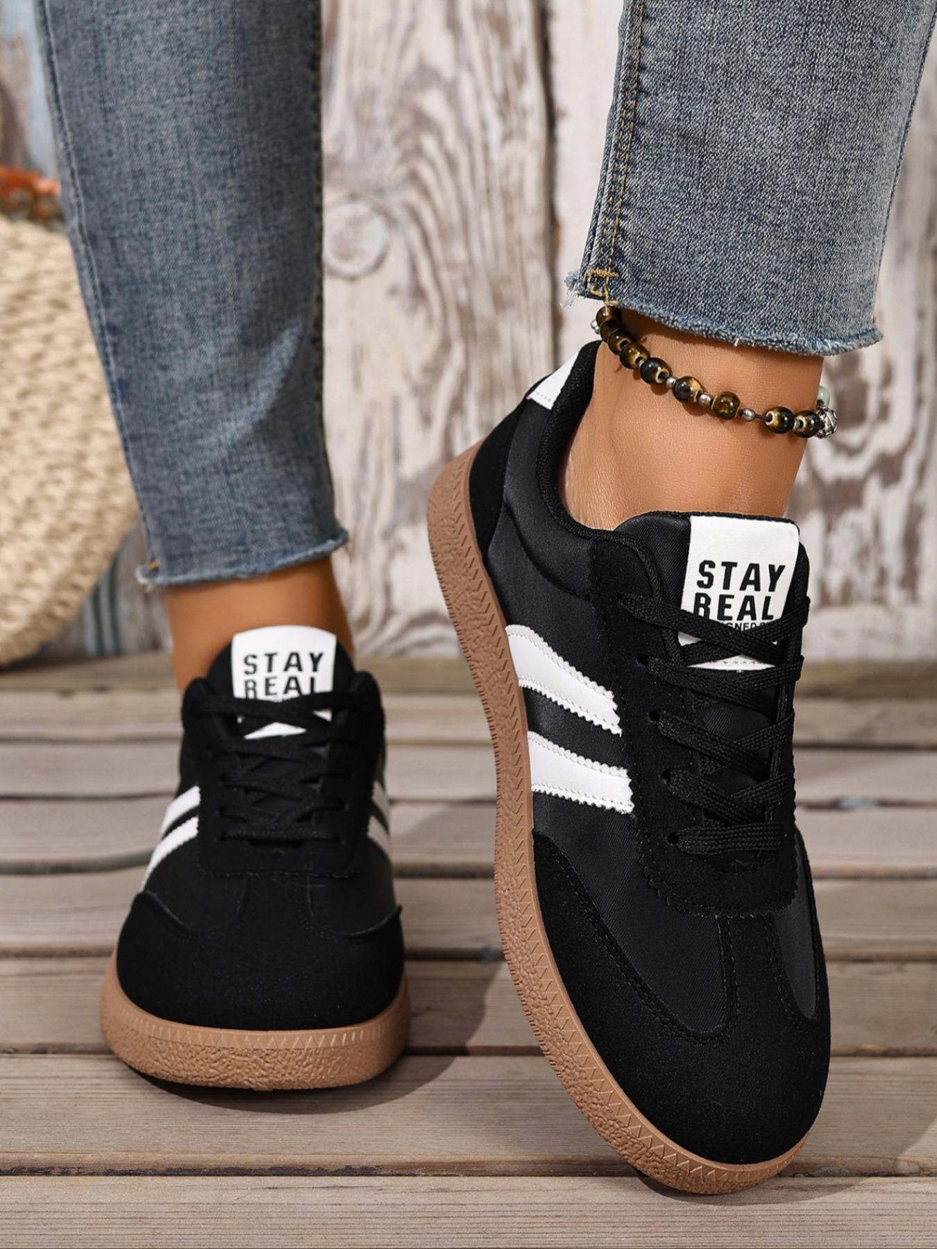 Women's Comfortable Lace-Up Sports Shoes, Lightweight Multi-Functional Casual Sneakers, Non-Slip Rubber Sole, All Seasons Use, Low Top Sneakers1123