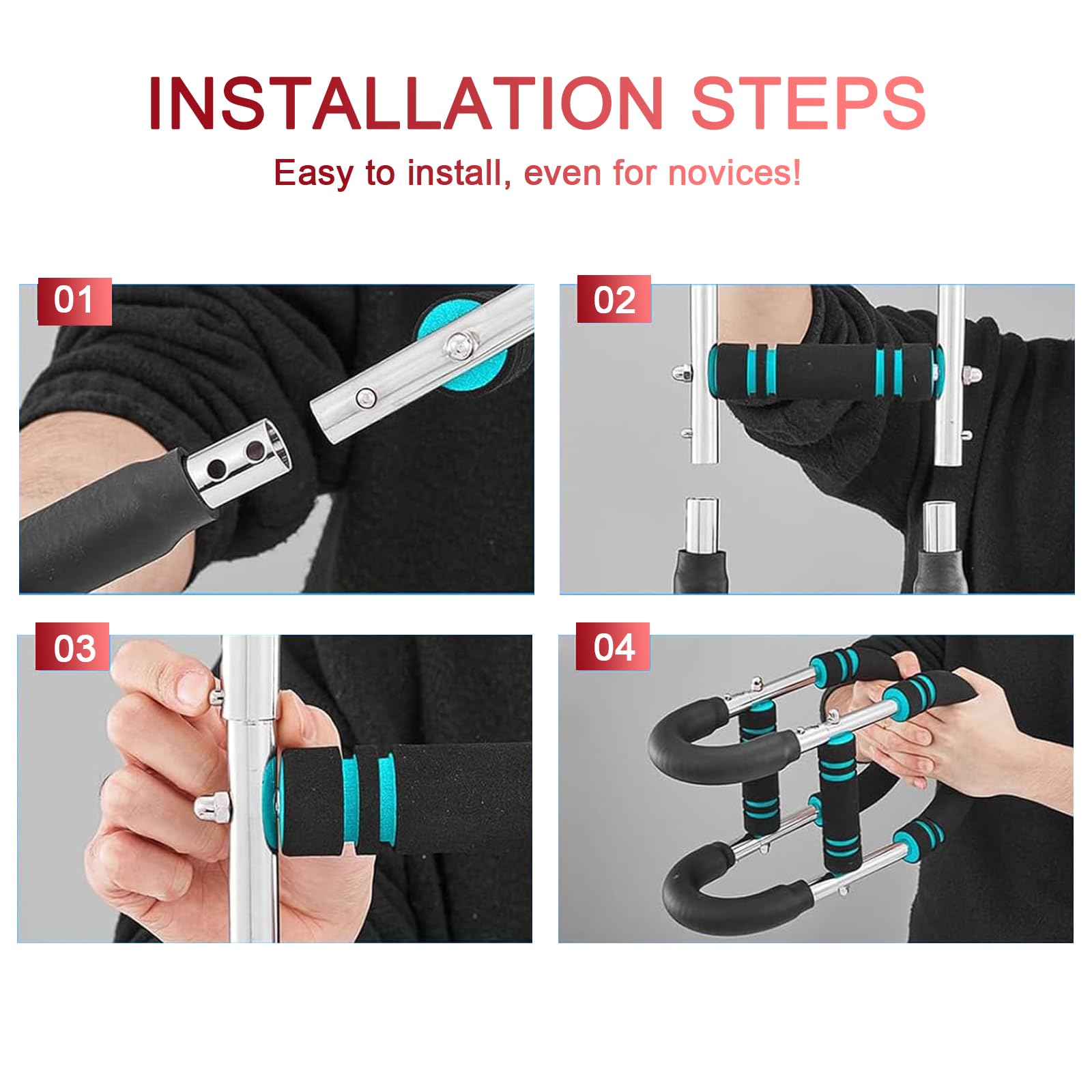 Adjustable Chest Expander Arm Exerciser, Portable Spring Resistor for Home and Gym, Muscle Strength Building Fitness Equipment