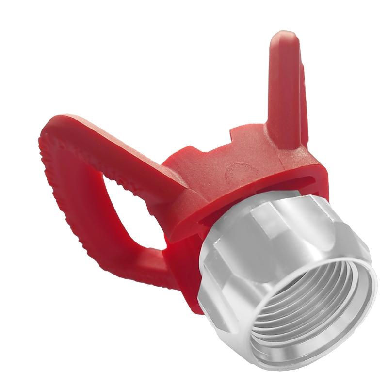 4 Pcs Airless Sprayer Nozzle Base, Airless Spray Gun Assembly Painting Nozzle Tool, Universal Replacement Parts Compatible with Airless Sprayer Paint, Spray Nozzle Tips (Includes 2 Red Nozzle Bases + 2 Blue Nozzle Bases)