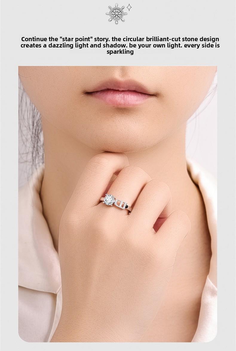 New cross-border Wish hot-selling 26-letter ring with zircon inlay, adjustable open ring for women, versatile accessory