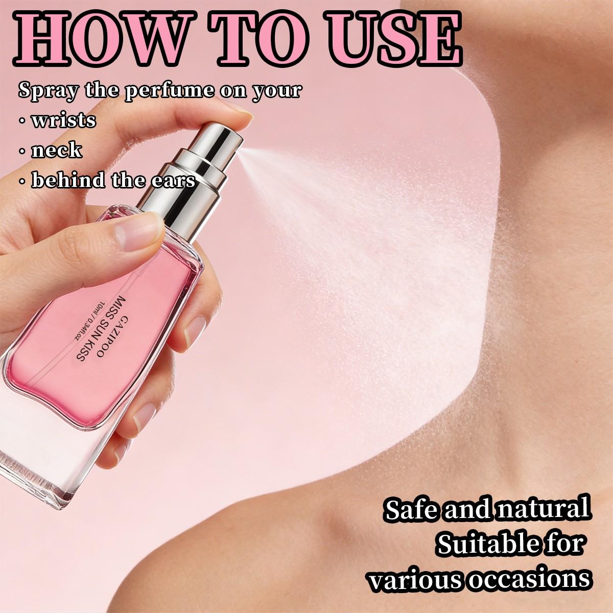 Women's Spray Perfume Oil, Floral Fruit Scented, Rose Peach Lemon, Long-Lasting, Travel Size 10ML, Ideal for Dates Parties Daily Use