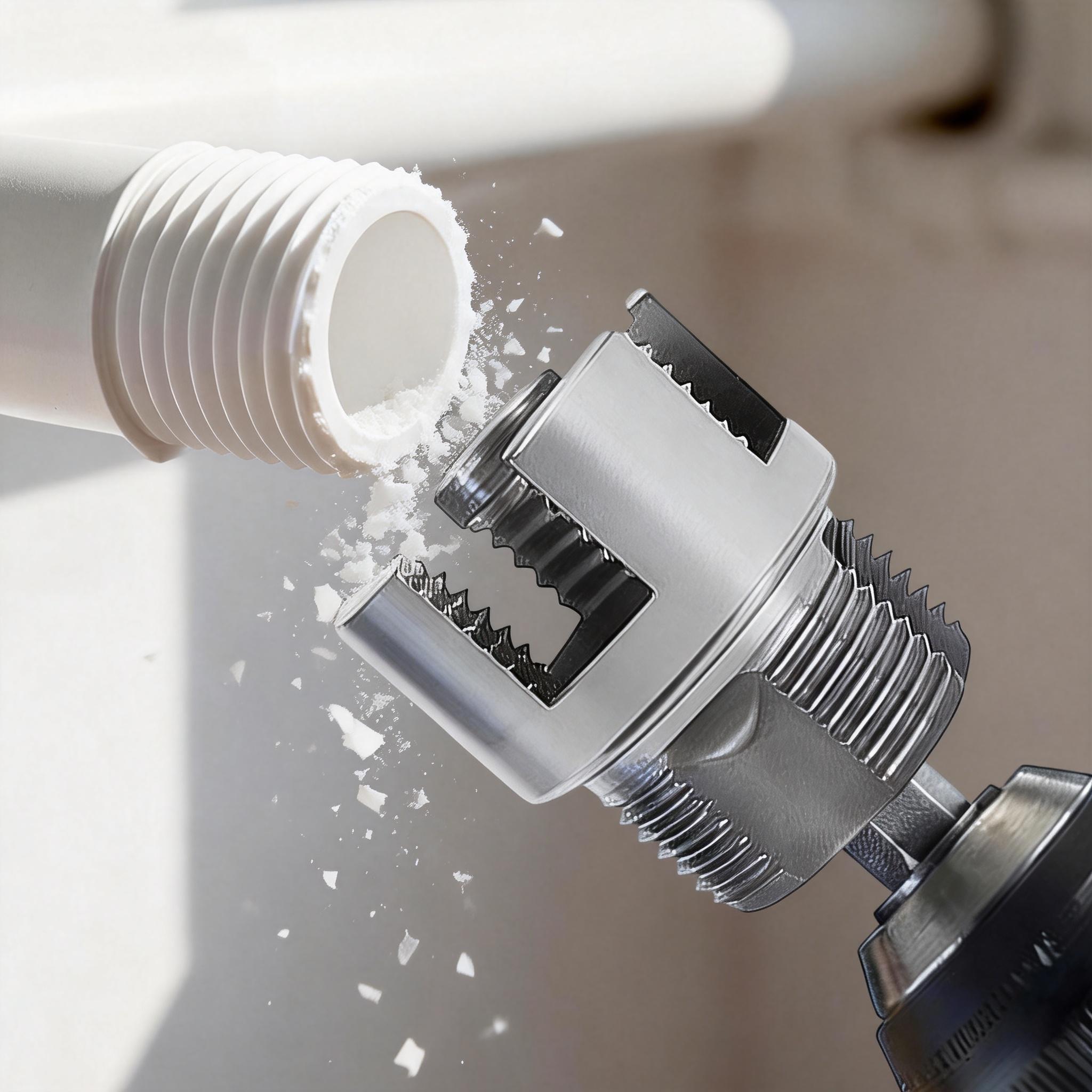 3-Piece Pipe Thread Tool Set, Strong Tools for Internal & External Threads, Compatible with Drills, Ideal for PVC & Plastic Pipes