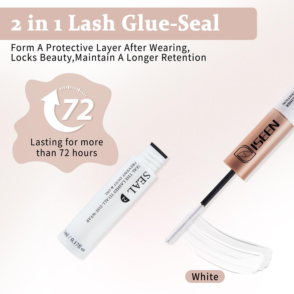 False Eyelashes Kit, 1 Set D Curl Eyelash Clusters, Fluffy Eyelash Clusters with Eyelash Glue, Remover, Brush & Tweezers, Eyelash Extension Kit for Women & Girls, Volumized False Eyelashes