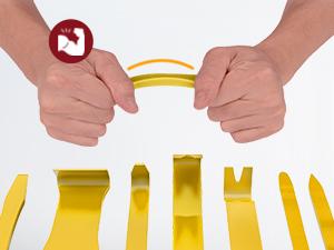 Nilight 8PCS Auto Trim Removal Tool Kit No-Scratch Removal Tool Kit for Car Audio Dash Panel Window Molding Fastener Remover Tool Kit-Yellow Vehicle Automotive Repair dealsforyoudays