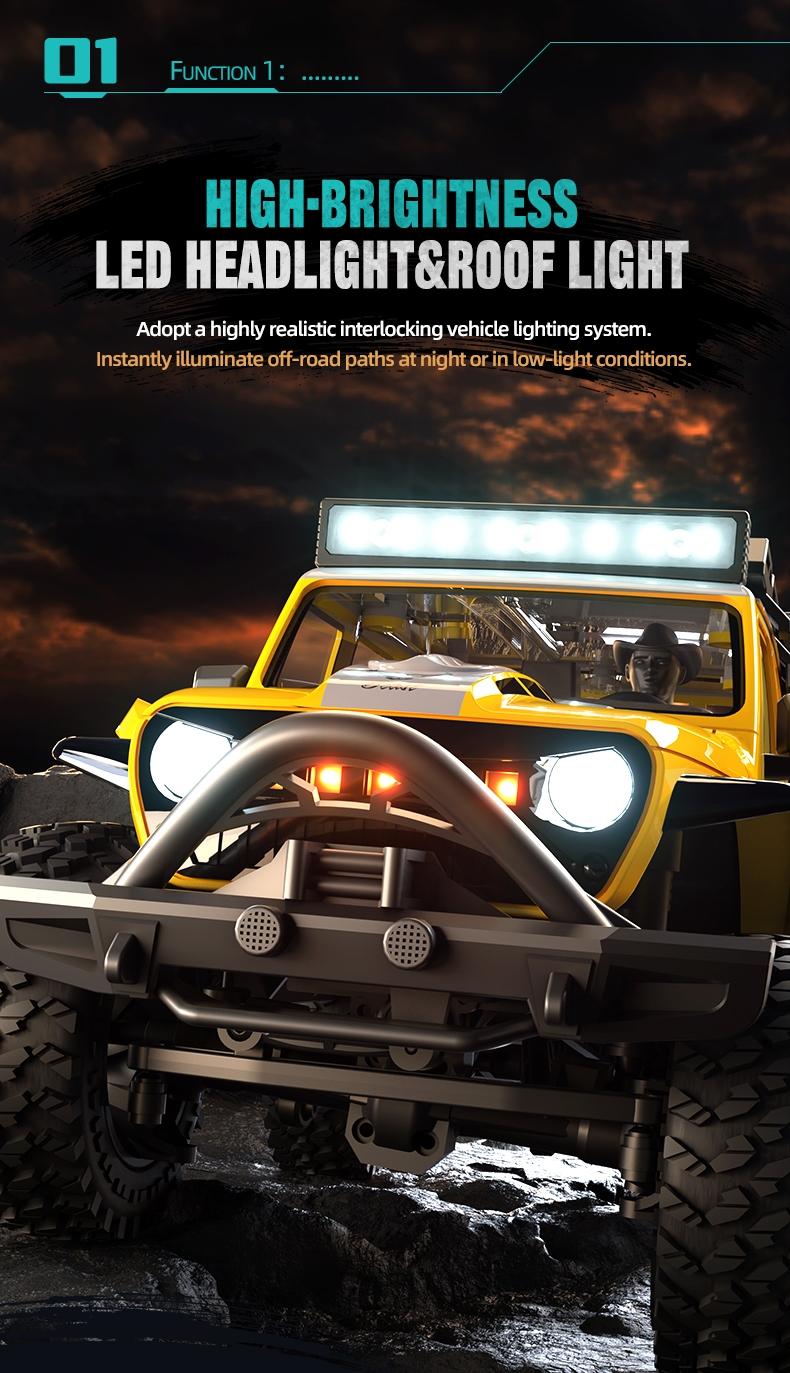 38/h High-Speed RC Off-Road Car, 1:20 Scale, Brushed Motor, 4wd All-Terrain, Unisex, Easy Control, Birthday Gift, Lithium Battery Included