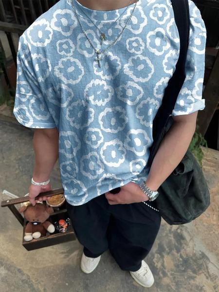 Unisex Camouflage Tree Branch Print T-Shirt, Short Sleeve Casual Summer Top, Fitted Style, Trendy Fashion for Daily Wear