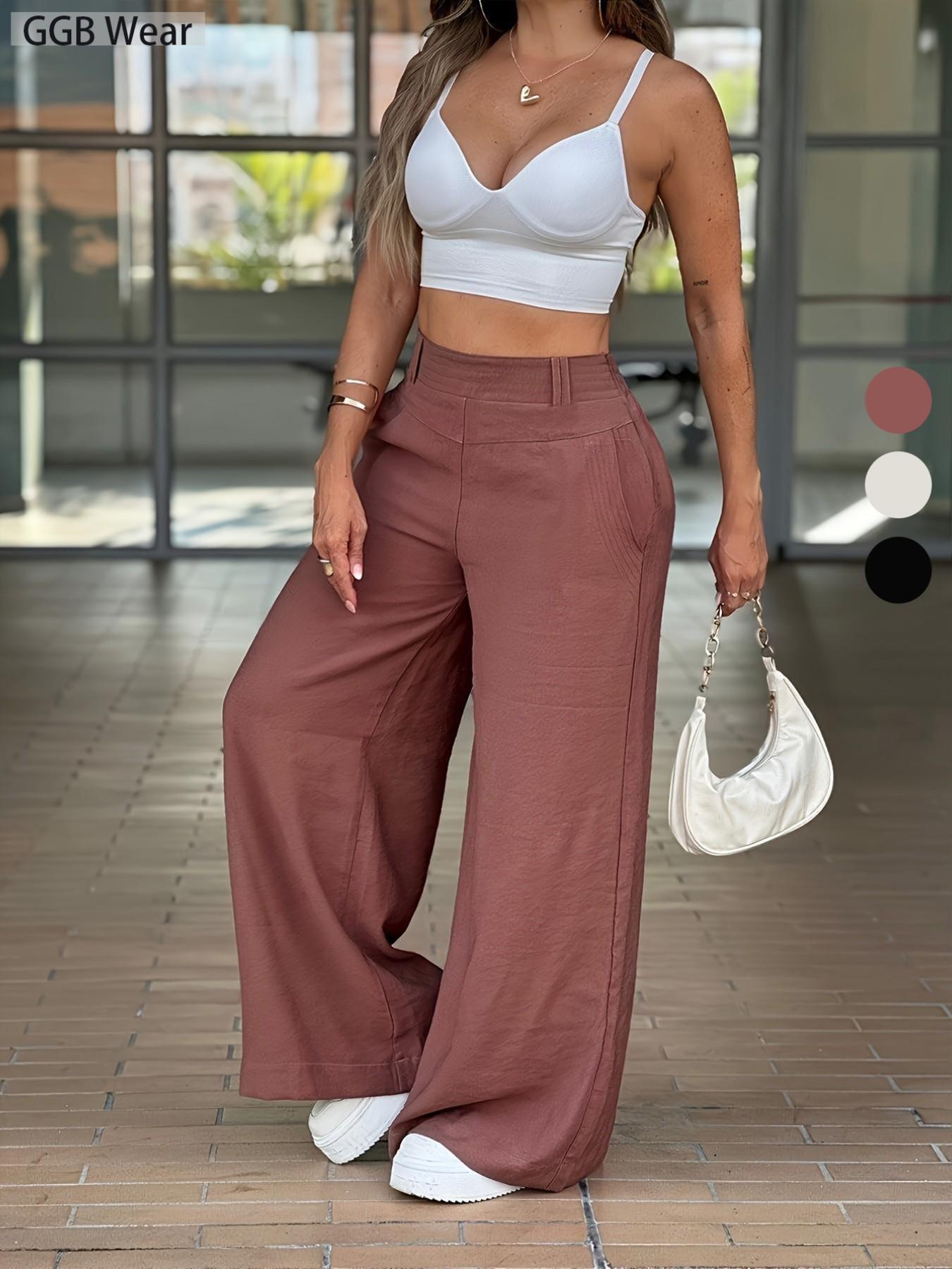 New Summer Spring Loose Straight Leg Casual Pants, Hip Hiding Slimming Floor-Length Pants, Comfortable and Stylish Bottoms for Daily Wear All Season Trousers New Summer Spring Loose Straight Leg Casual Pants, Hip Hiding Slimming Floor-Length Pants, Comfortable and Stylish Bottoms for Daily Wear All Season Trousers