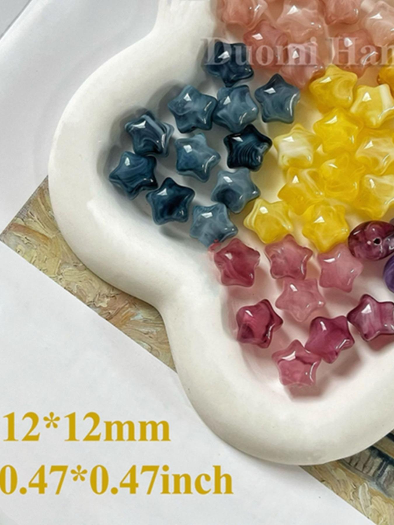 50 Mixed Color Acrylic Star Beads for DIY Jewelry, 12mm Stylish Star Beads for Bracelets Necklaces Keychains & Christmas Crafts, Jewelry Making Kit 50 Mixed Color Acrylic Star Beads for DIY Jewelry, 12mm Stylish Star Beads for Bracelets Necklaces Keychains & Christmas Crafts, Jewelry Making Kit