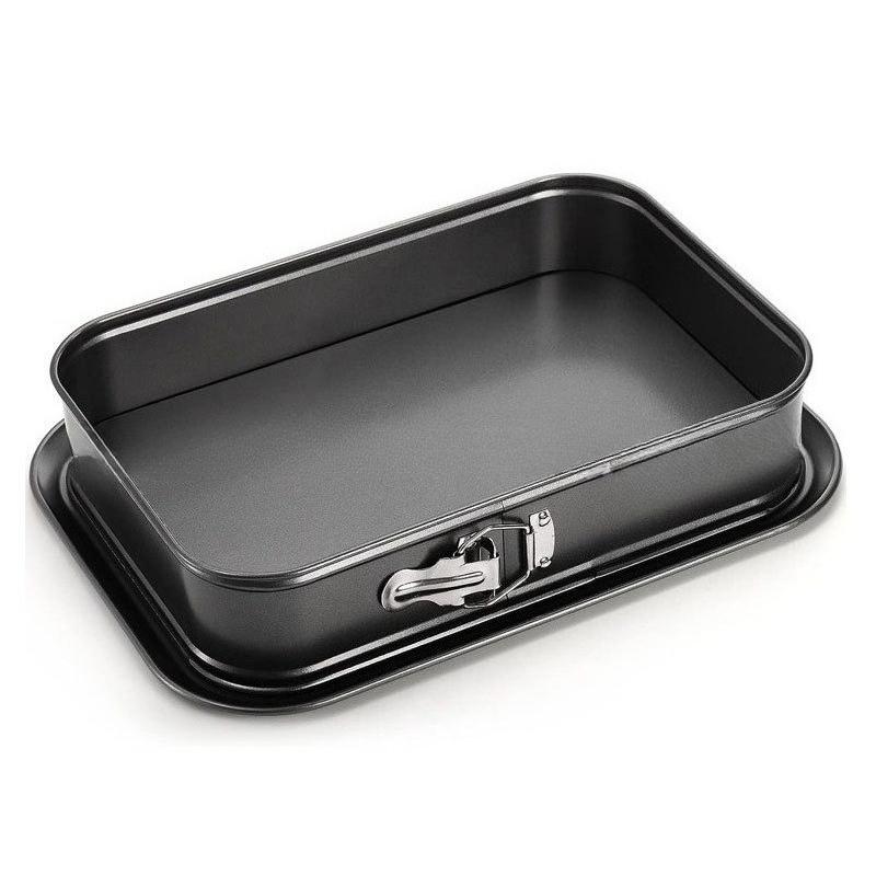 Baking artifact leak-proof rectangular cake tray: non-stick easy release| Professional grade carbon steel Easy to make perfect cheesecake Oven dishwasher safe