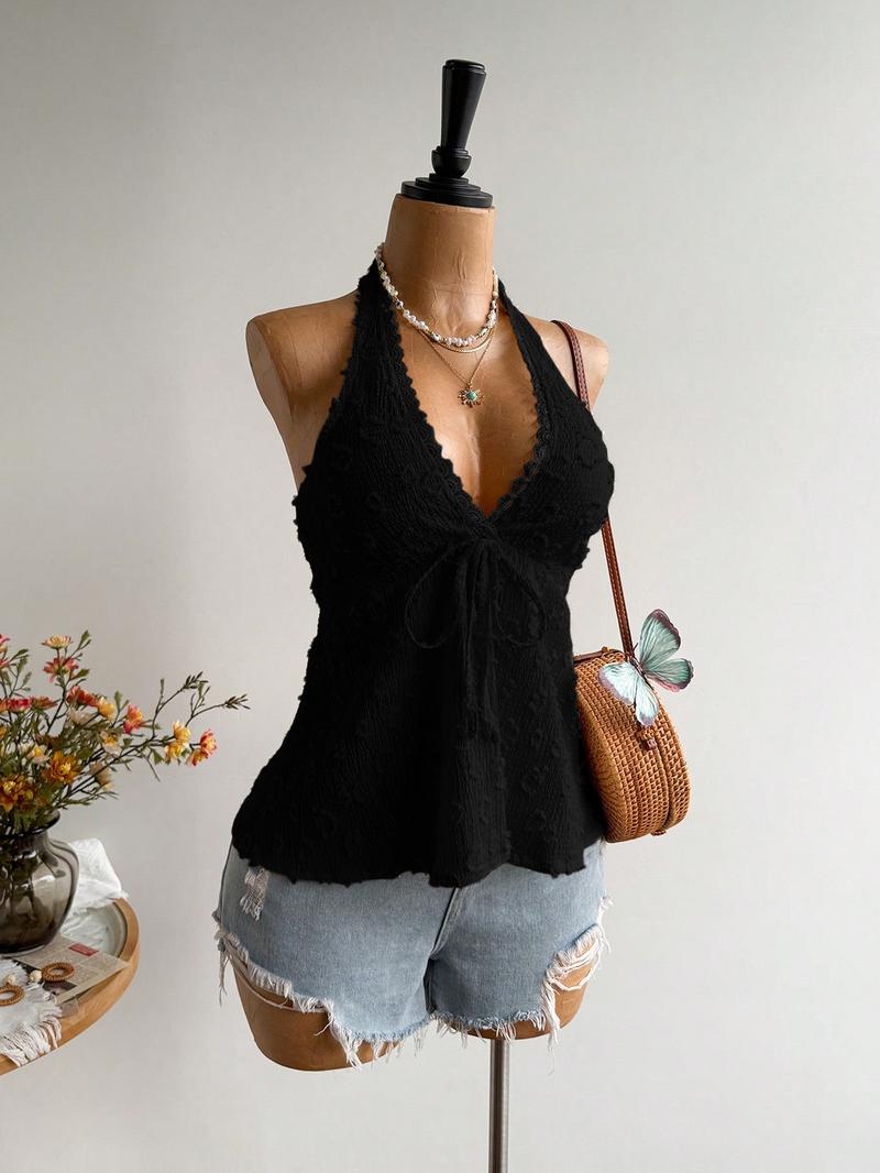 1 Piece Bohemian-Style Backless Halter Top | Perfect for Christmas / Valentine's Day / New Year / Parties / Beach Trips / Music Festivals / Tropical Vacations